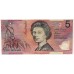 AUSTRALIA 1995 . FIVE 5 DOLLAR BANKNOTE . EVANS/FRASER . LAST PREFIX KC95